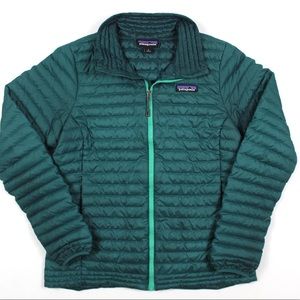 Patagonia Womens Light Down Green Jacket Small